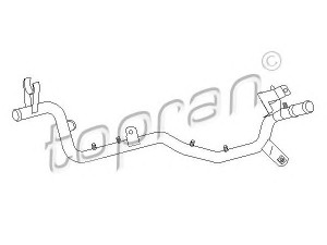 TOPRAN 109 017 aušinimo skysčio vamzdis 
 Aušinimo sistema -> Žarnelės/vamzdeliai/sujungimai -> Radiatoriaus žarnos
028 121 065F, 028 121 065K, 028 121 065F