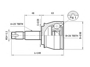 STATIM C.328 jungčių komplektas, kardaninis velenas 
 Ratų pavara -> Sujungimai/komplektas
46307887, 46307924