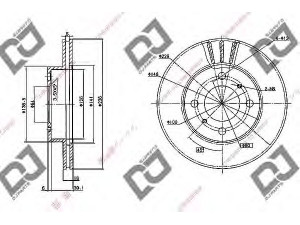 DJ PARTS BD1038 stabdžių diskas 
 Dviratė transporto priemonės -> Stabdžių sistema -> Stabdžių diskai / priedai
MB699282, MB699283, MB950922, MR449769
