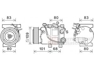VAN WEZEL 8200K405 kompresorius, oro kondicionierius 
 Oro kondicionavimas -> Kompresorius/dalys
977013R200