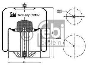 FEBI BILSTEIN 39902 dėklas, pneumatinė pakaba 
 Pakaba -> Pneumatinė pakaba
375 320 05 21, 942 320 36 21, 942 320 38 21