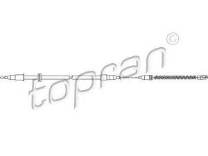 TOPRAN 200 877 trosas, stovėjimo stabdys 
 Stabdžių sistema -> Valdymo svirtys/trosai
05 22 615, 05 22 643, 5 22 615