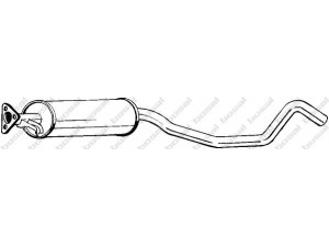 BOSAL 281-145 vidurinis duslintuvas 
 Išmetimo sistema -> Duslintuvas
8 52 329, 8 52 337, 8 52 872, 8 52 875