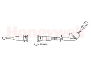 BENDIX 432123B trosas, stovėjimo stabdys 
 Stabdžių sistema -> Valdymo svirtys/trosai
522582, 522598, 522621, 90495224