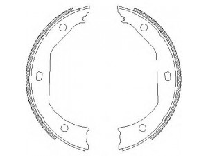 REMSA 4716.00 stabdžių trinkelių komplektas, stovėjimo stabdis 
 Stabdžių sistema -> Rankinis stabdys
34411163988, 34411164, 34416761292
