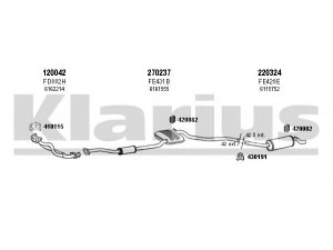 KLARIUS 360911E išmetimo sistema 
 Išmetimo sistema -> Išmetimo sistema, visa