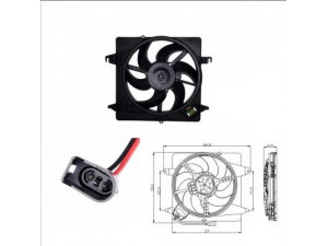 NRF 47019 ventiliatorius, radiatoriaus 
 Aušinimo sistema -> Oro aušinimas
1230811, 1337570, 1S5H8C607BC, 1S5H8C607BD