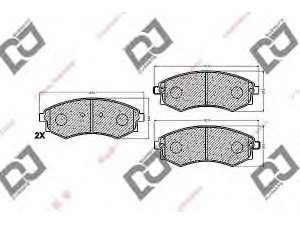 DJ PARTS BP1355 stabdžių trinkelių rinkinys, diskinis stabdys 
 Techninės priežiūros dalys -> Papildomas remontas
58101-34A21, 58101-38A50, 5810134A21