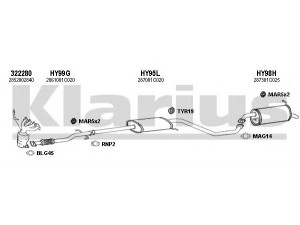 KLARIUS 450114U išmetimo sistema