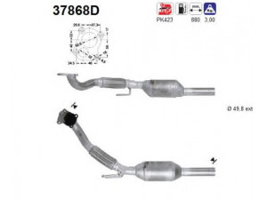 AS 37868D katalizatoriaus keitiklis 
 Išmetimo sistema -> Katalizatoriaus keitiklis
6K0253058EX, 6K0253060DX, 6K0253058EX