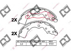 DJ PARTS BS1212 stabdžių trinkelių komplektas 
 Techninės priežiūros dalys -> Papildomas remontas
583051GA00