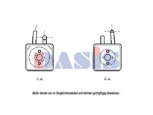 AKS DASIS 046006N alyvos aušintuvas, variklio alyva 
 Aušinimo sistema -> Radiatorius/alyvos aušintuvas -> Alyvos aušintuvas
059117021A