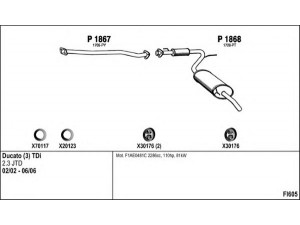 FENNO FI605 išmetimo sistema 
 Išmetimo sistema -> Išmetimo sistema, visa