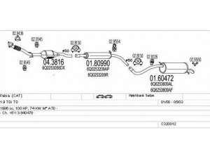 MTS C320012004772 išmetimo sistema 
 Išmetimo sistema -> Išmetimo sistema, visa