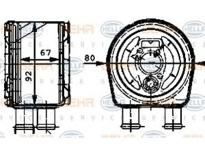 HELLA 8MO 376 726-171 alyvos aušintuvas, variklio alyva
75500-0042