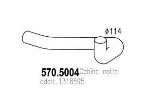 ASSO 570.5004 išleidimo kolektorius 
 Išmetimo sistema -> Išmetimo vamzdžiai
1318595