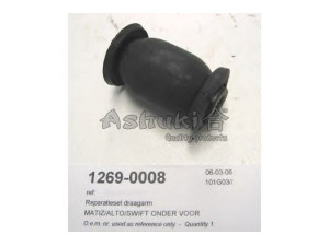 ASHUKI 1269-0008 valdymo svirties/išilginių svirčių įvorė 
 Ašies montavimas/vairavimo mechanizmas/ratai -> Valdymo svirtis/pasukamosios svirties sujungimas -> Montavimas/sutvirtinimas
45261-77A10, 96380613, 96380613
