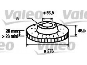 VALEO 186819 stabdžių diskas 
 Stabdžių sistema -> Diskinis stabdys -> Stabdžių diskas
1223663, 1223665, 1253729, 1253730