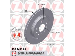 ZIMMERMANN 430.1496.20 stabdžių diskas 
 Stabdžių sistema -> Diskinis stabdys -> Stabdžių diskas
468 364 90, 717 725 48, 569 114