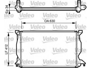 VALEO 734268 radiatorius, variklio aušinimas 
 Aušinimo sistema -> Radiatorius/alyvos aušintuvas -> Radiatorius/dalys
8E0121251J