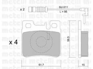 METELLI 22-0203-0K stabdžių trinkelių rinkinys, diskinis stabdys 
 Techninės priežiūros dalys -> Papildomas remontas