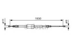 BOSCH 1 987 482 011 trosas, stovėjimo stabdys 
 Stabdžių sistema -> Valdymo svirtys/trosai
82 00 247 042