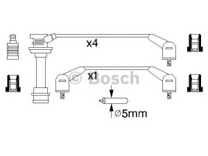 BOSCH 0 986 356 948 uždegimo laido komplektas 
 Kibirkšties / kaitinamasis uždegimas -> Uždegimo laidai/jungtys