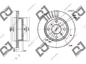 DJ PARTS BD1556 stabdžių diskas 
 Stabdžių sistema -> Diskinis stabdys -> Stabdžių diskas
43512-10160, 4351210160