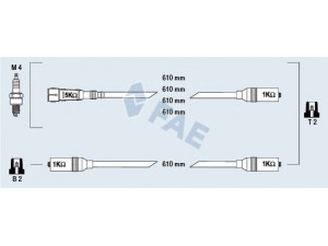 FAE 85690 uždegimo laido komplektas 
 Kibirkšties / kaitinamasis uždegimas -> Uždegimo laidai/jungtys