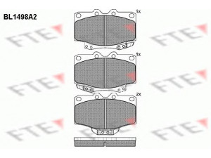 FTE BL1498A2 stabdžių trinkelių rinkinys, diskinis stabdys 
 Techninės priežiūros dalys -> Papildomas remontas
04465-60050, 04465-YZZAX, 04465-YZZAZ