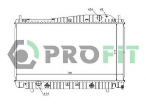 PROFIT PR 1705A2 radiatorius, variklio aušinimas 
 Aušinimo sistema -> Radiatorius/alyvos aušintuvas -> Radiatorius/dalys
96278702, P96278702, 96278702, 96328702
