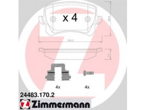 ZIMMERMANN 24483.170.2 stabdžių trinkelių rinkinys, diskinis stabdys 
 Techninės priežiūros dalys -> Papildomas remontas
3AA 698 451, 3C0 698 451 F, 3C0 698 451E