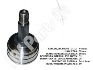 IPS Parts ICJ-10422 jungčių komplektas, kardaninis velenas 
 Ratų pavara -> Sujungimai/komplektas
44305SM4040, 44305SM4955, 44305SM4980