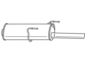 AKS DASIS SG45663 galinis duslintuvas 
 Išmetimo sistema -> Duslintuvas
1726AR