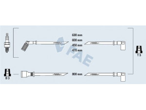 FAE 85790 uždegimo laido komplektas 
 Kibirkšties / kaitinamasis uždegimas -> Uždegimo laidai/jungtys
GHT 264