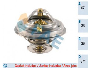 FAE 5307287 termostatas, aušinimo skystis 
 Aušinimo sistema -> Termostatas/tarpiklis -> Thermostat
075 121 113 A