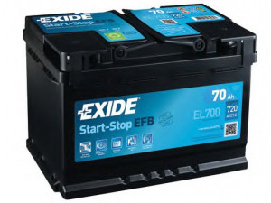 EXIDE EL700 starterio akumuliatorius; starterio akumuliatorius 
 Elektros įranga -> Akumuliatorius
33610-86L00, 28800-0Y080, 28800-YZZNS