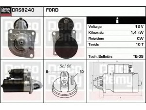 DELCO REMY DRS8240 starteris 
 Elektros įranga -> Starterio sistema -> Starteris
50 211 95, 50 235 95, 91BB-11000-JA