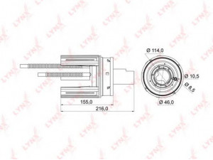 LYNXauto LF-974M kuro filtras 
 Filtrai -> Kuro filtras
17040-EB80C