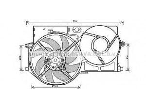 AVA QUALITY COOLING PE7540 ventiliatorius, radiatoriaus 
 Aušinimo sistema -> Oro aušinimas
125341, 125469, 1308J1, 125341