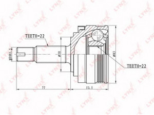 LYNXauto CO-4600 jungčių komplektas, kardaninis velenas 
 Ratų pavara -> Sujungimai/komplektas
2108-2215010, 2108-2215011, 2108-2215012