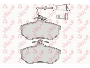 VILLAR 626.1137 stabdžių trinkelių rinkinys, diskinis stabdys