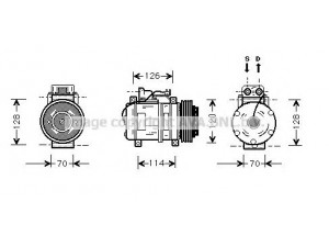 AVA QUALITY COOLING MSK274 kompresorius, oro kondicionierius 
 Oro kondicionavimas -> Kompresorius/dalys
0002300511, 1161300515