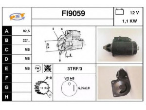 SNRA FI9059 starteris 
 Elektros įranga -> Starterio sistema -> Starteris
46235257