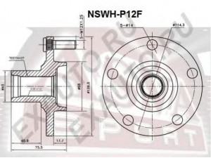 ASVA NSWH-P12F rato stebulė 
 Ašies montavimas/vairavimo mechanizmas/ratai -> Rato stebulė/montavimas -> Rato stebulė
40202-BU000