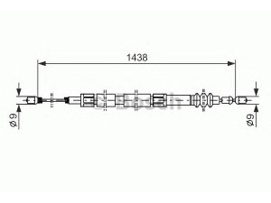 BOSCH 1 987 477 117 trosas, stovėjimo stabdys 
 Stabdžių sistema -> Valdymo svirtys/trosai
631 420 12 85, 631 420 21 85, A 631 420 12 85