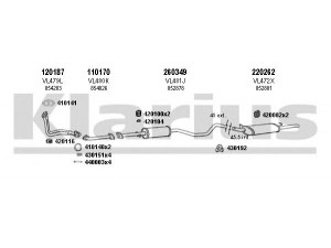 KLARIUS 390327E išmetimo sistema 
 Išmetimo sistema -> Išmetimo sistema, visa