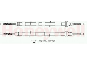 BENDIX 433004B trosas, stovėjimo stabdys 
 Stabdžių sistema -> Valdymo svirtys/trosai
6025370468
