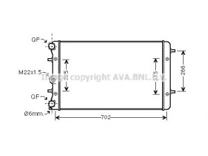 AVA QUALITY COOLING VW2174 radiatorius, variklio aušinimas 
 Aušinimo sistema -> Radiatorius/alyvos aušintuvas -> Radiatorius/dalys
1C0121253A, 1C0121253C