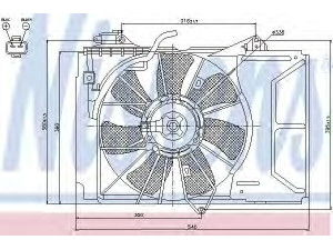 NISSENS 85329 ventiliatorius, radiatoriaus 
 Aušinimo sistema -> Oro aušinimas
16361-0J010, 16711-0J010, 16361-0J010